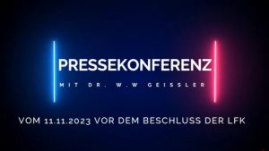 Read more about the article 1. Pressekonferenz mit Dr. W. W. Geissler